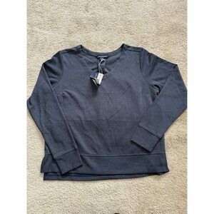 Devon &‎ Jones Ladies Charleston Pullover Size Large Navy Melange